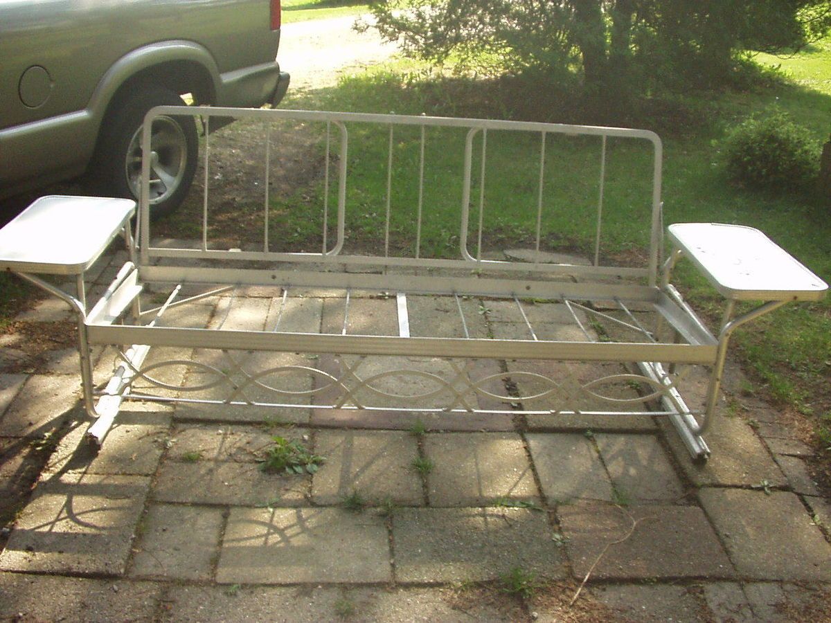 Vintage Metal Outdoor Patio Glider No Cushions