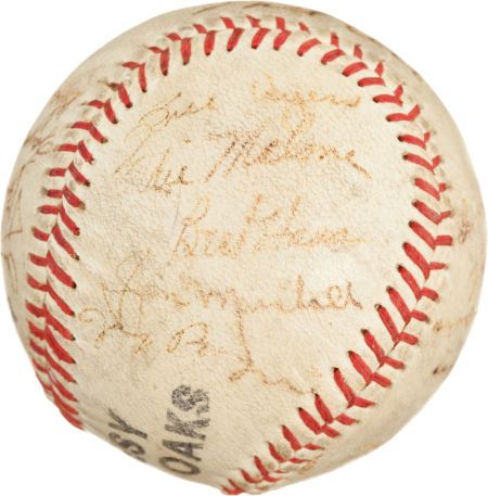  OAKS SIGNED TEAM BASEBALL BALL PSA/DNA MEL OTT, GEORGE KELLY