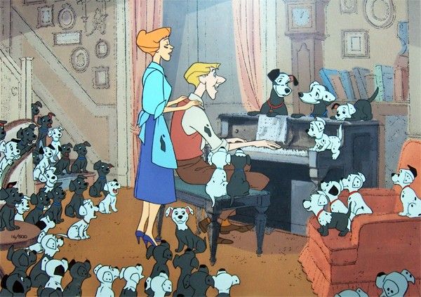 Disney Limited Edition Cel 101 Dalmatians at The Piano 430 500 Custom