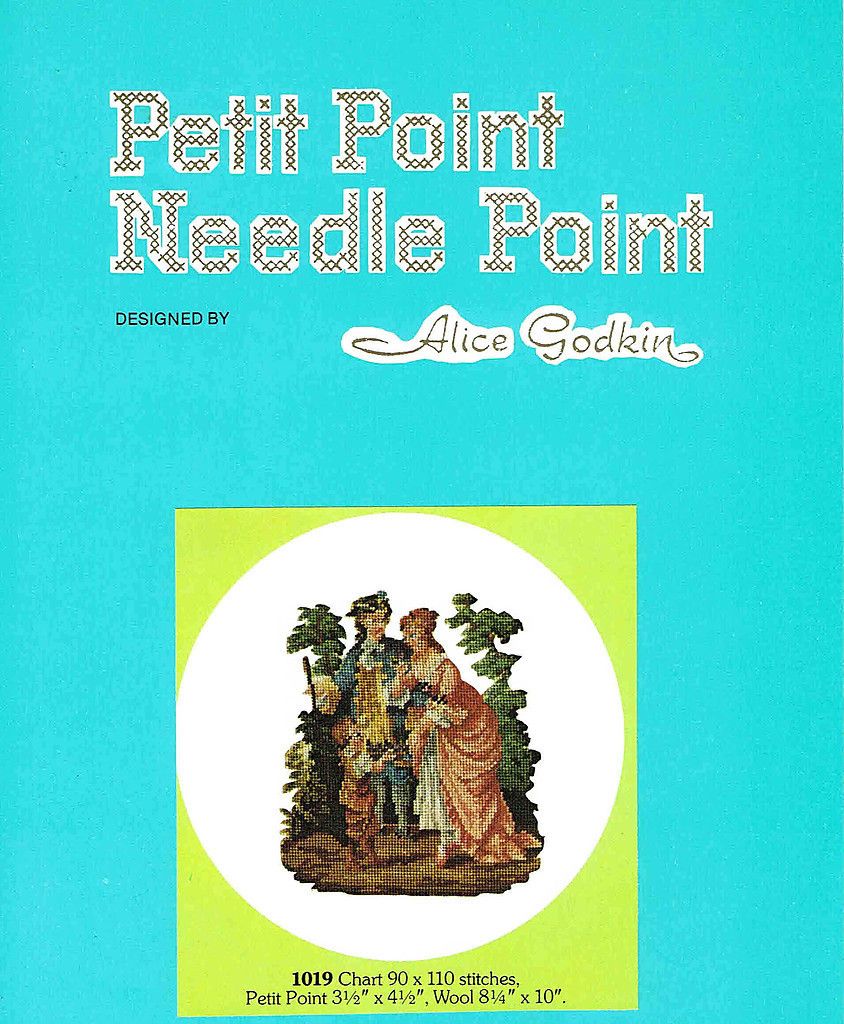 Alice Godkin Chart 1019 Victorian Man Woman Petit Point Needlepoint