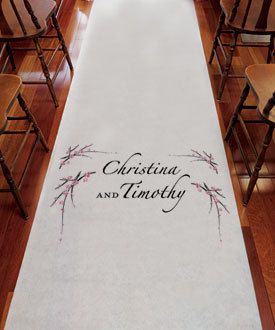 Cherry Blossom Personalized Aisle Runner