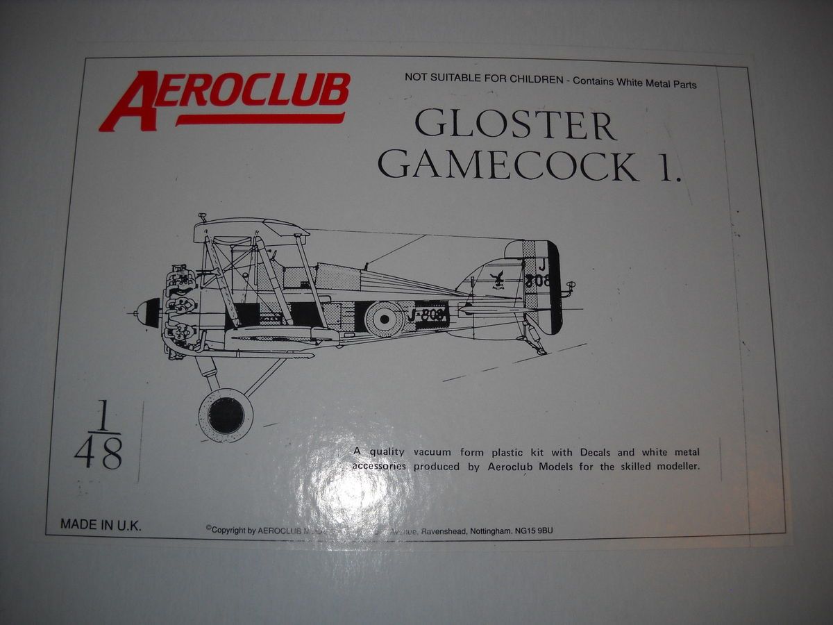 Aeroclub 1 48 Vacuform Gloster Gamecock 1