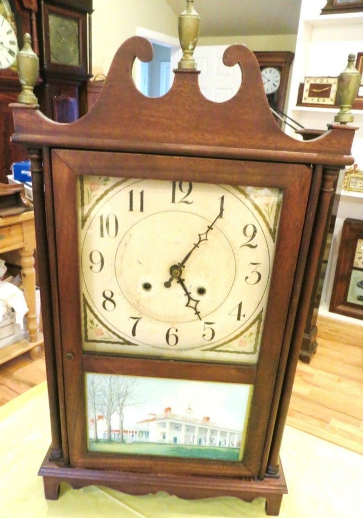 Gilbert Pillar and Scroll Clock