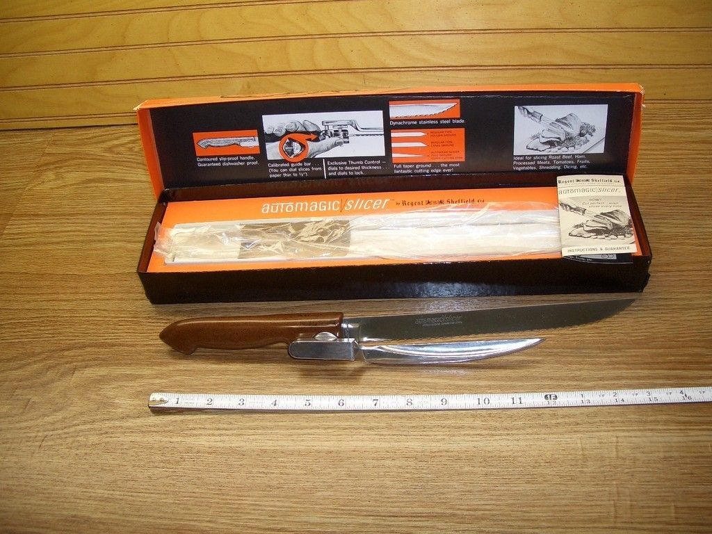 VINTAGE AUTOMATIC SLICER MEAT CARVING KNIFE REGENT SHEFFIELD KITCHEN