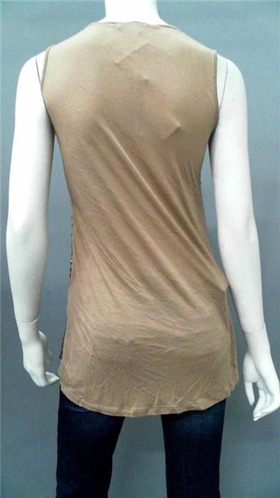 Gold Hawk Cosmic Misses XS Sequin Tank Top Nutmeg Sleeveless Shirt