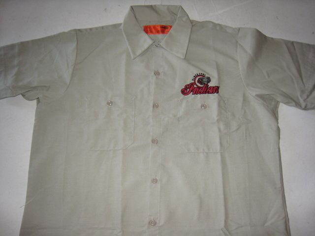Authentic Indian Motorcycle Gilroy Factory Short Sleeve Work Shirt