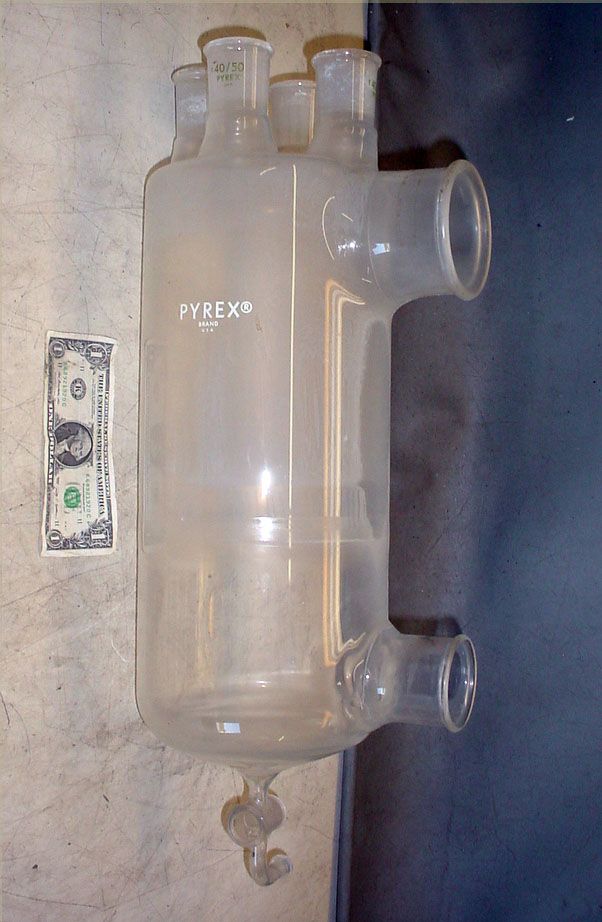 Large Pyrex Laboratory Glassware Vessel 4 40 50 Top Stoppers