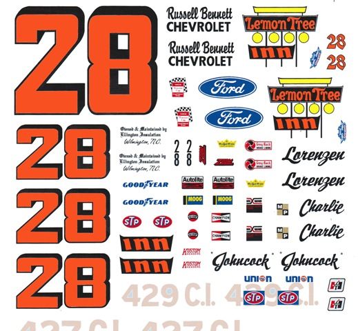 28 Lemon Tree Inn 1972 73 Chevy 1 32nd Scale Slot Car Decals