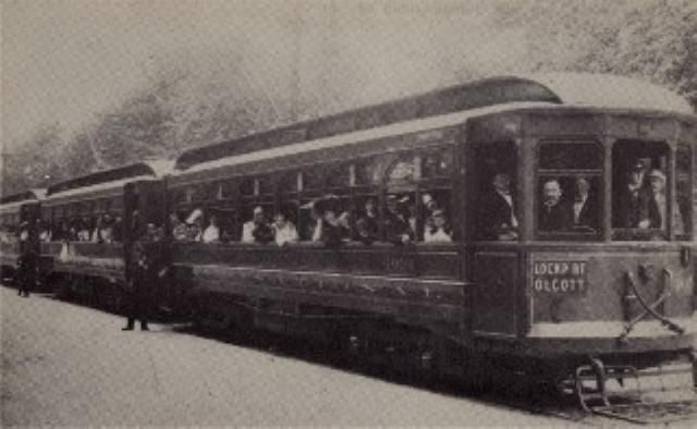 Car Train Buffalo Bound Lake Ontario Postcard