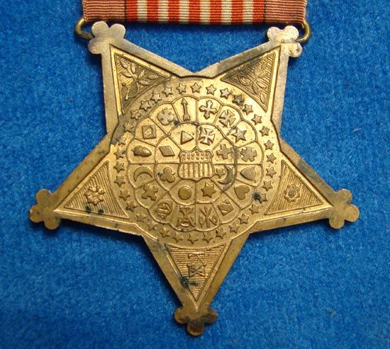 Beautifully Designed G.A.R. Membership Medal With Pin and Flag Ribbon