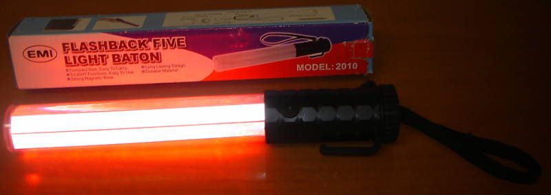 Red Blue Security Traffic Safety LED Light Wand New