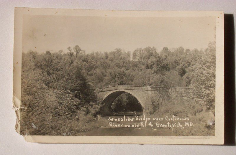 RPPC 1950s Sensation Bridge RT 40 Grantsville MD