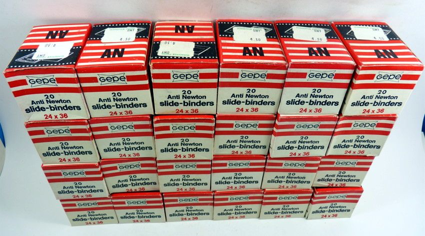 480 Gepe Slide Mounts for 24x36 35mm w Anti Newton Glass 2mm 24 Boxes