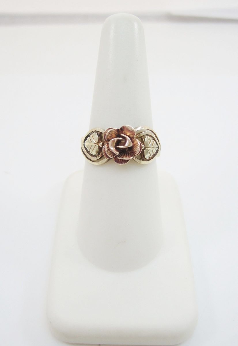 Black Hills 10K Gold Rose Ring