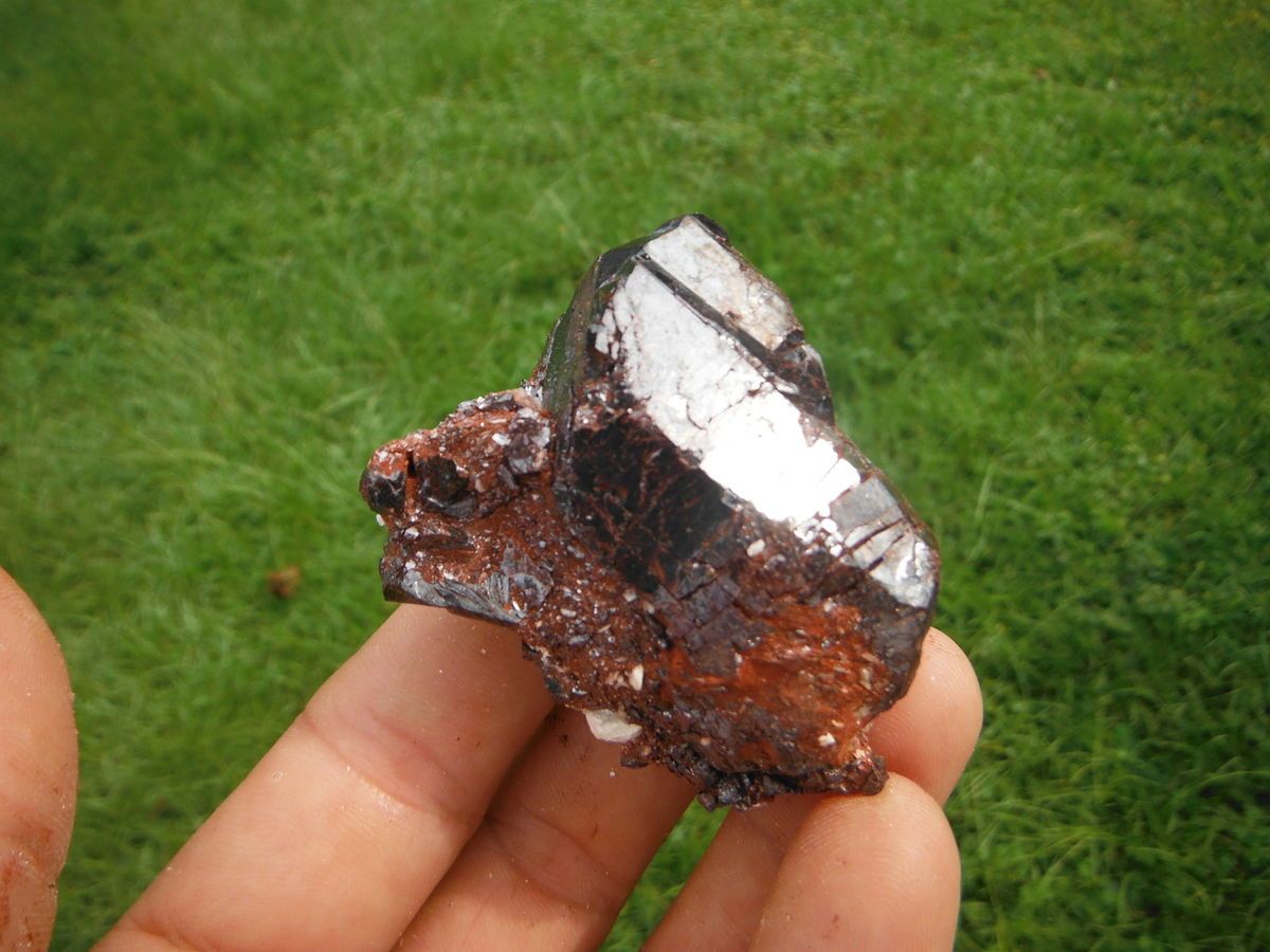 Large Rutile Crystal Cluster from Graves MT Georgia