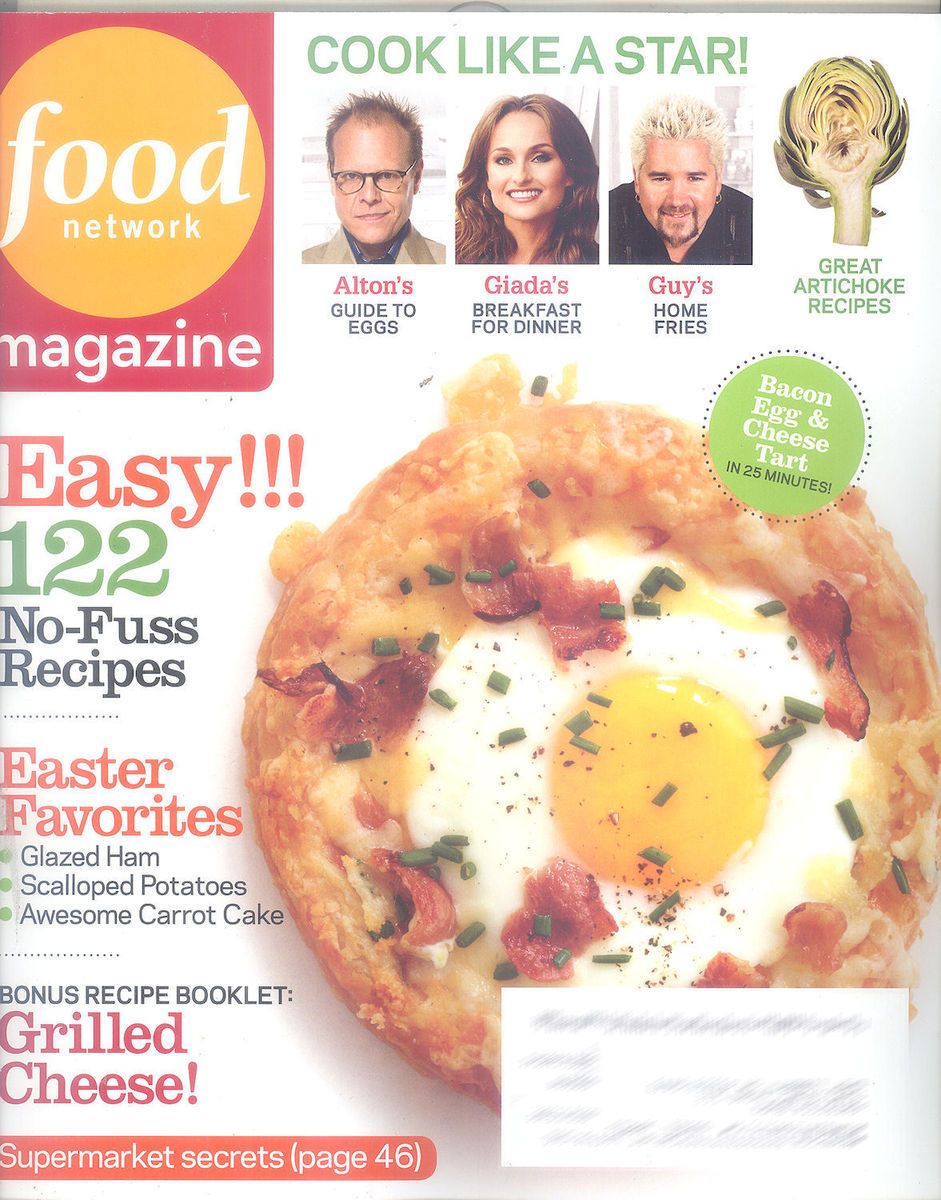   Magazine April 2012 Recipes Easter Grilled Cheese Alton Guy Giada