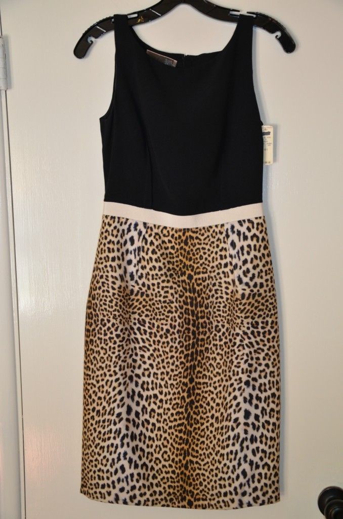 Giambattista Valli Leopard Print Shift Dress 40 XS