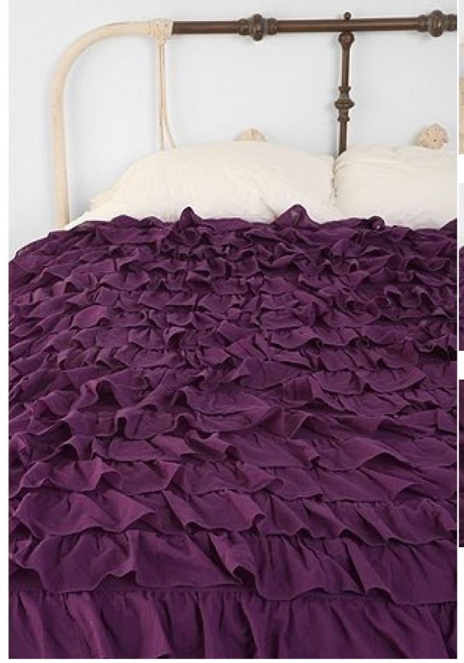 Urban Outfitters Waterfall Ruffle Duvet Cover Comforter Full Queen