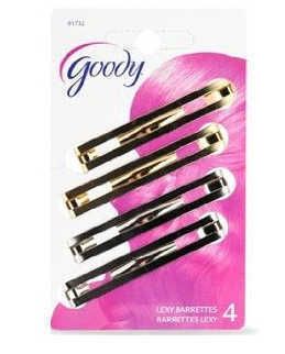 Goody Stay Tight Barrettes Brass Pack of 4 01732