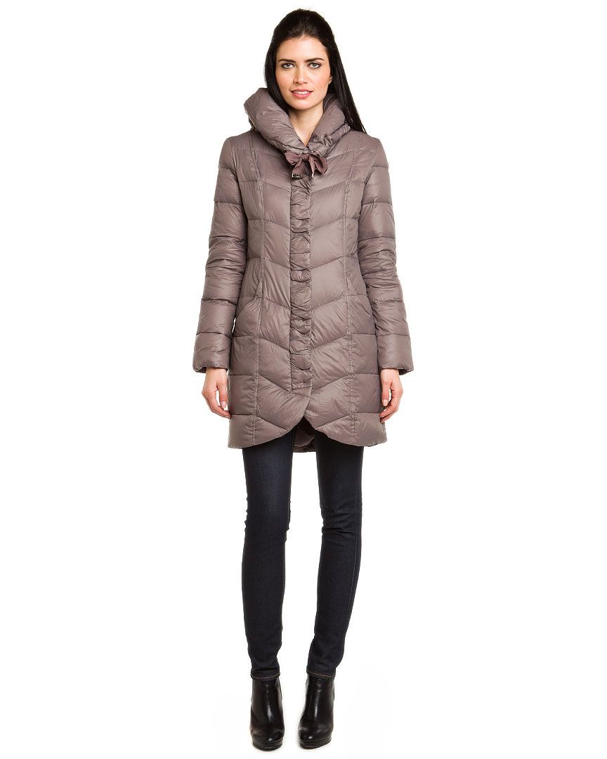 Tahari Gisele Mink Down Packable Coat