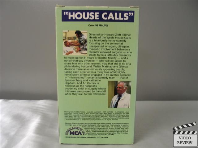  Calls VHS Walter Matthau, Glenda Jackson, Art Carney, Richard Benjamin