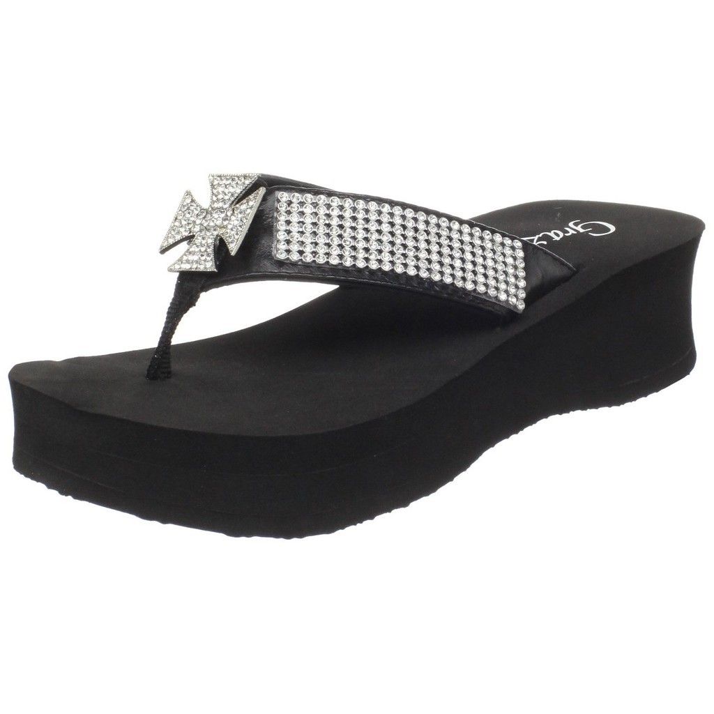 Grazie Flip Flop Sandal Jessie Black