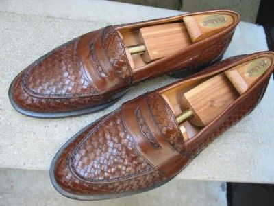 harold powell used brown leather dress loafers 11 5