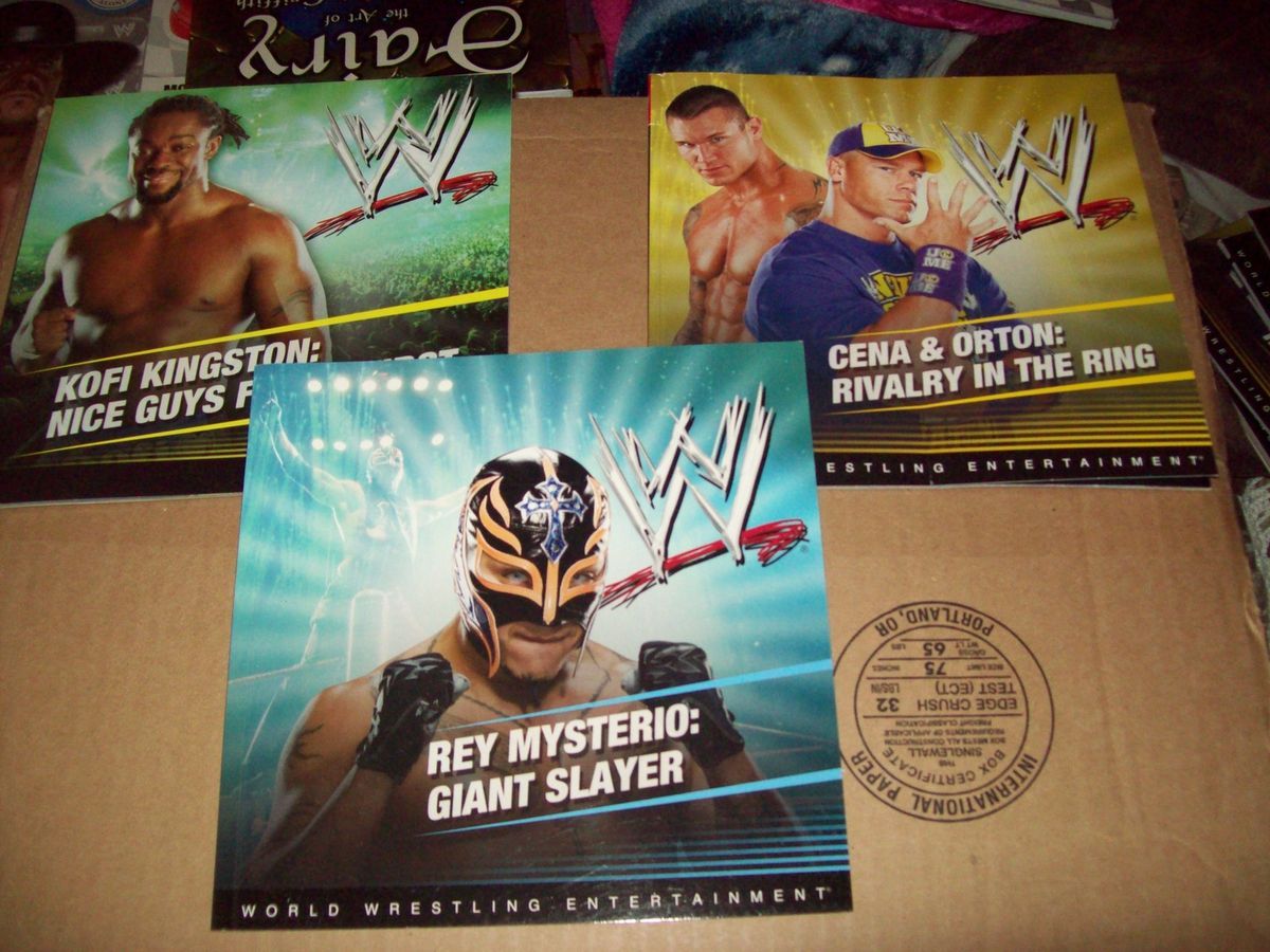 wwe books lot rey mysterio cena orton Kofi Kingston brand new