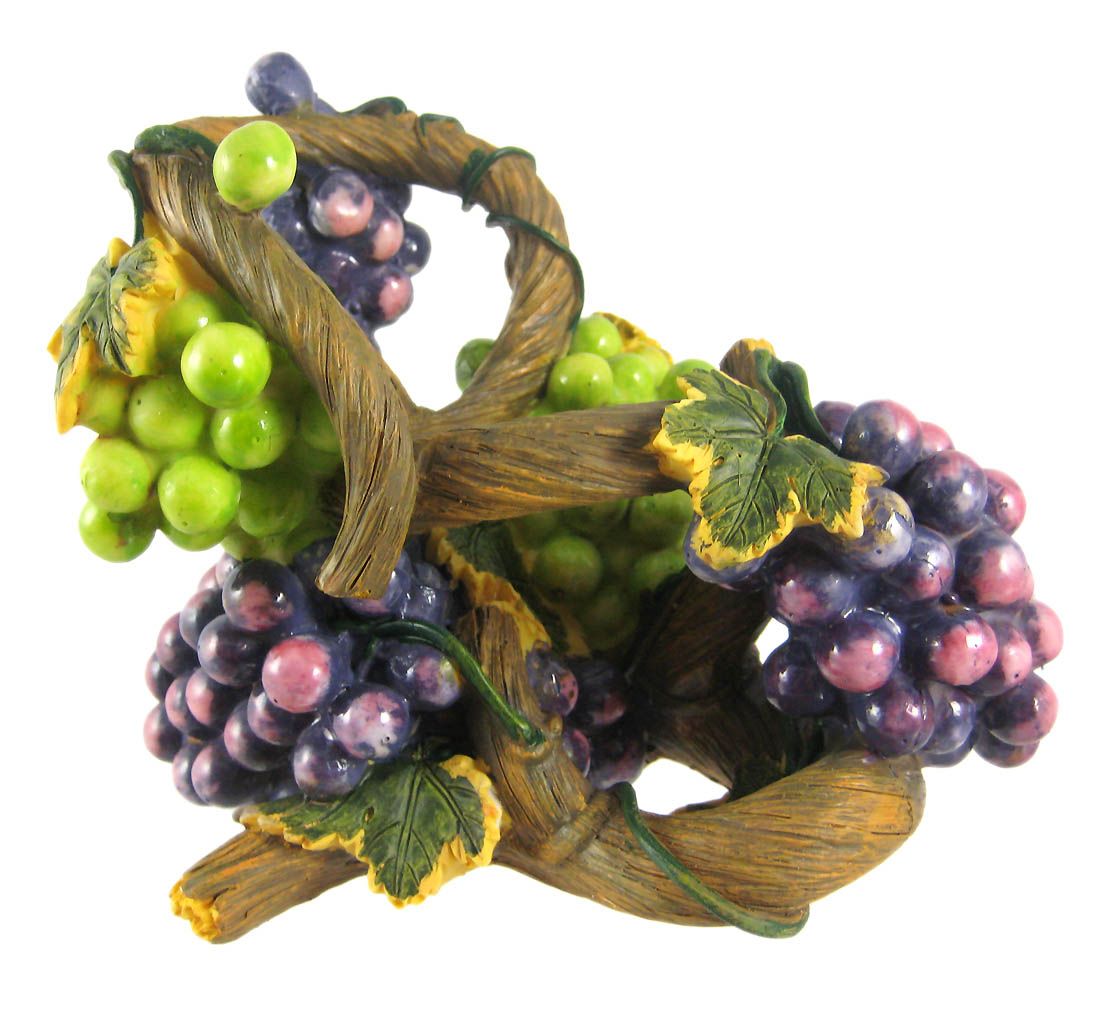 Grapevine Grapes Wine Bottle Holder Kitchen Decor