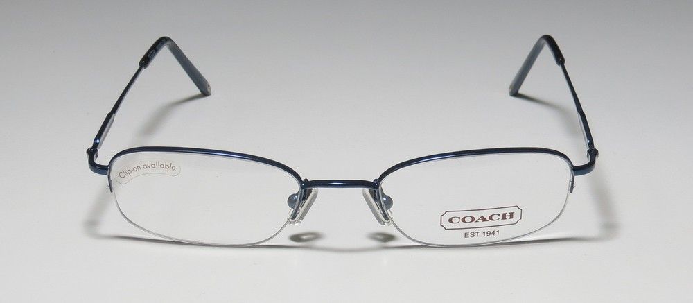 New Coach Greenwich 304 51 19 140 Blue Half Rim Eyeglass Glasses