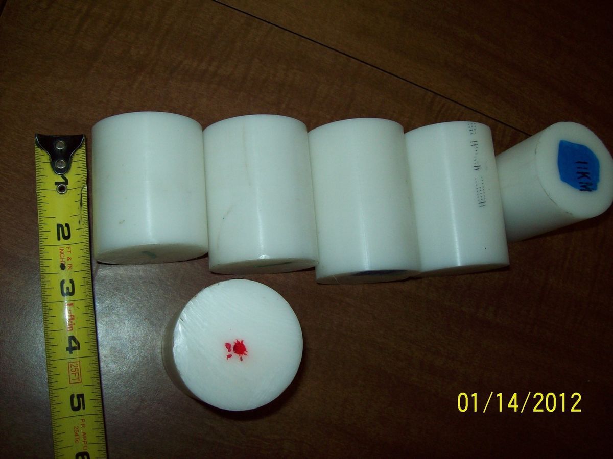  2 in Delrin Acetal Rod Bar Bearing Material