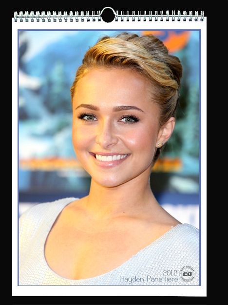 Hayden Panettiere 2012 Wall Holiday Calendar Heroes