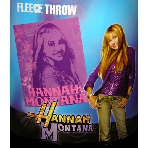 Hannah Montana Miley Cyrus Fleece Blanket Throw New
