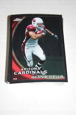 lot of 29 2010 topps chrome beanie wells arizona cardinals