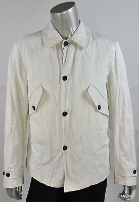 2,795 NEW Giorgio Armani Black Label Ivory Inox Blend Jacket M