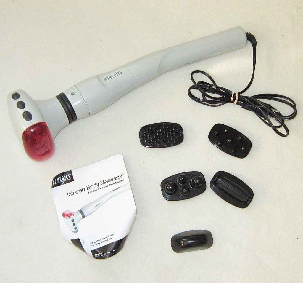 Homedics Infrared Heat Body Massager Handheld w/ Attachments Model IR