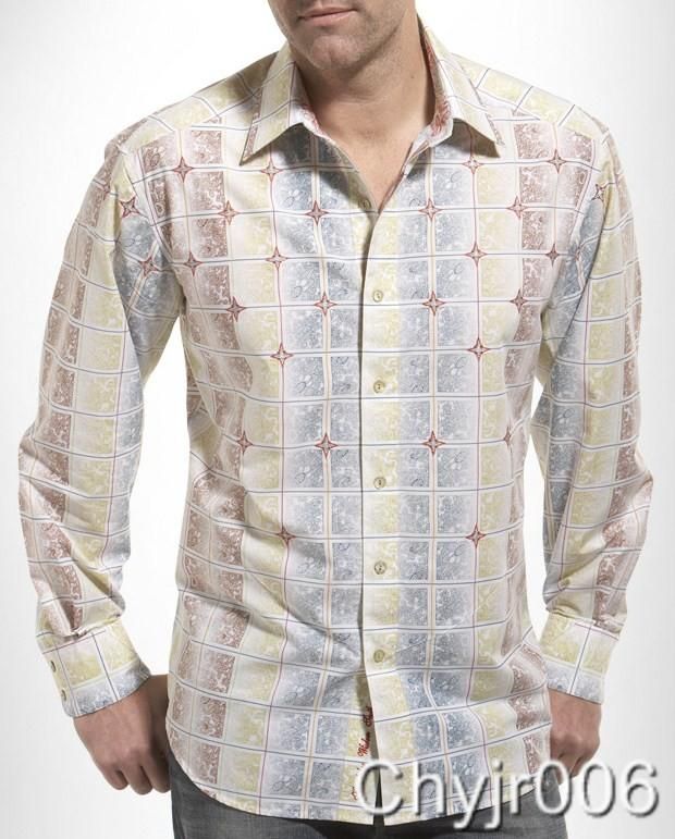 Robert Graham W. BROWN. Jr (M) Embroidered Printed Shirt NWT