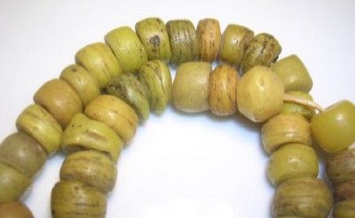 Antique Yellow African Hebron Trade Beads Trade Beads