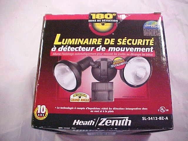 Heath Zenith Motion Sensor Security Light SL 5412 BZ A