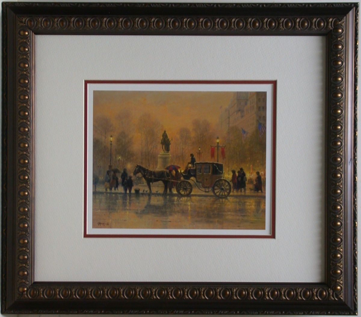  G Harvey The Hansom Cab Print Framed