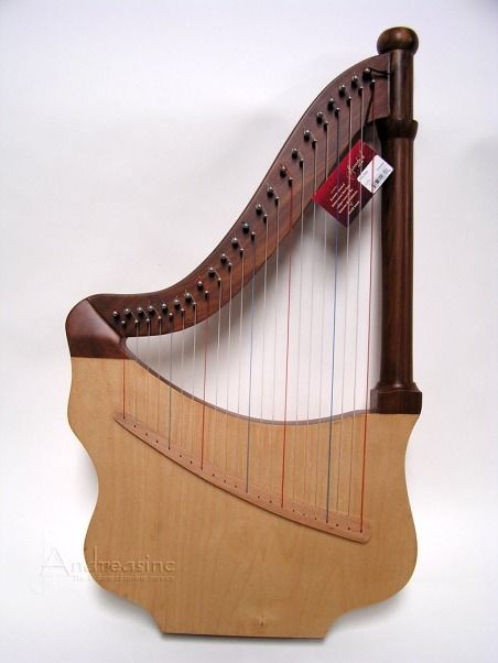New Unique King Davids Lute Harp w Tuning Tool Blemished