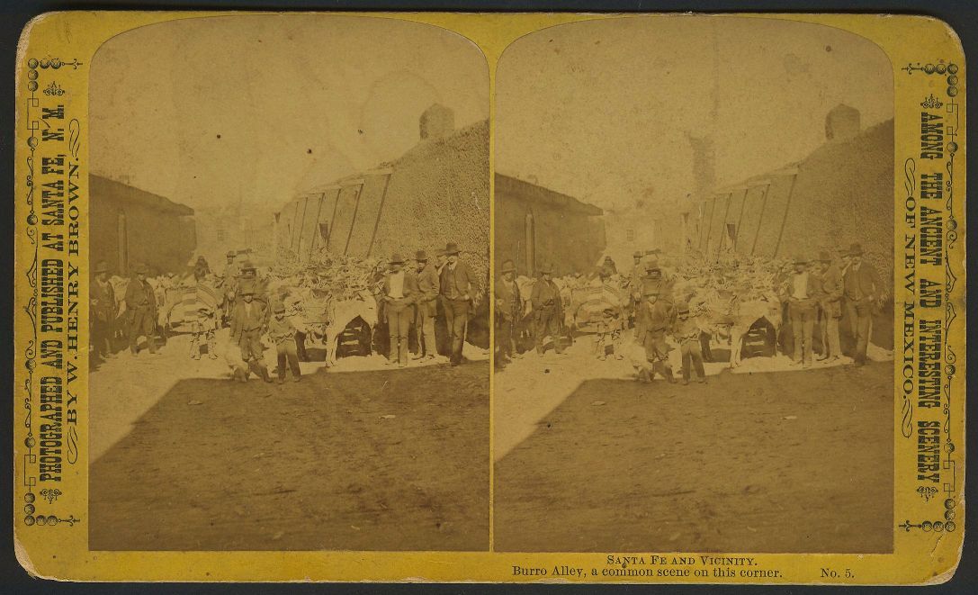  photo burro alley santa fe new mexico 1870s by w henry brown