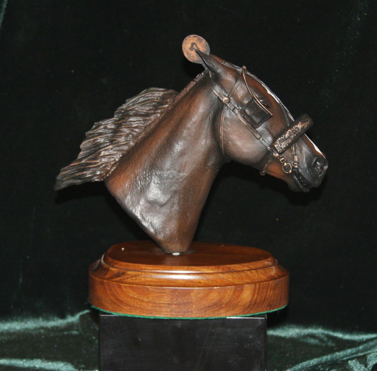 Custom Harness Horse Head Sculpture Resin