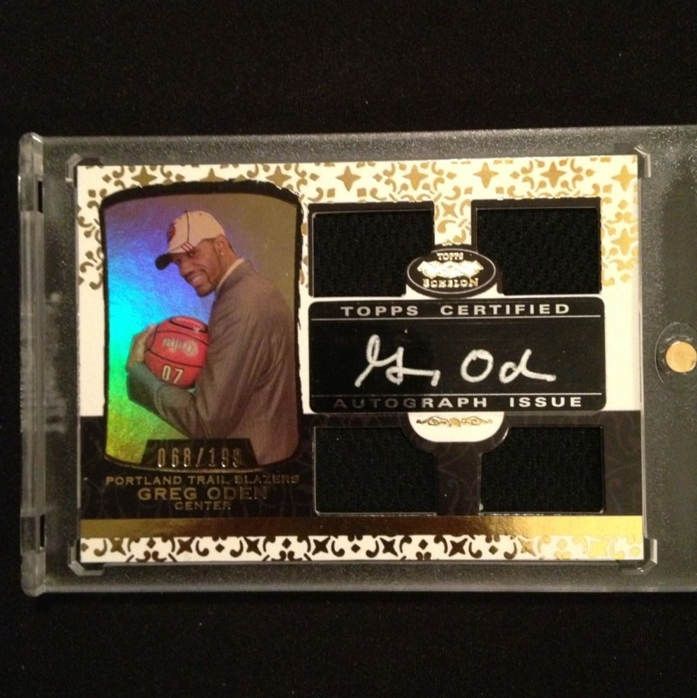 Greg Oden 2007 Topps Echelon Rookie Patch Auto 068 199