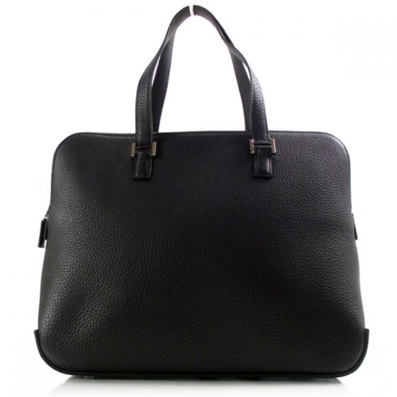 description this is an authentic hermes clemence escapade tote noir