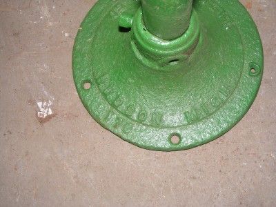 Antique Green Cast Iron Hand Water Pump Hazen Hudson Michigan
