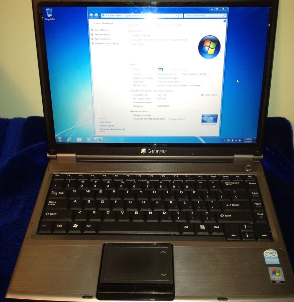 Gateway MT3707 w/ Windows 7 Ultimate Disk