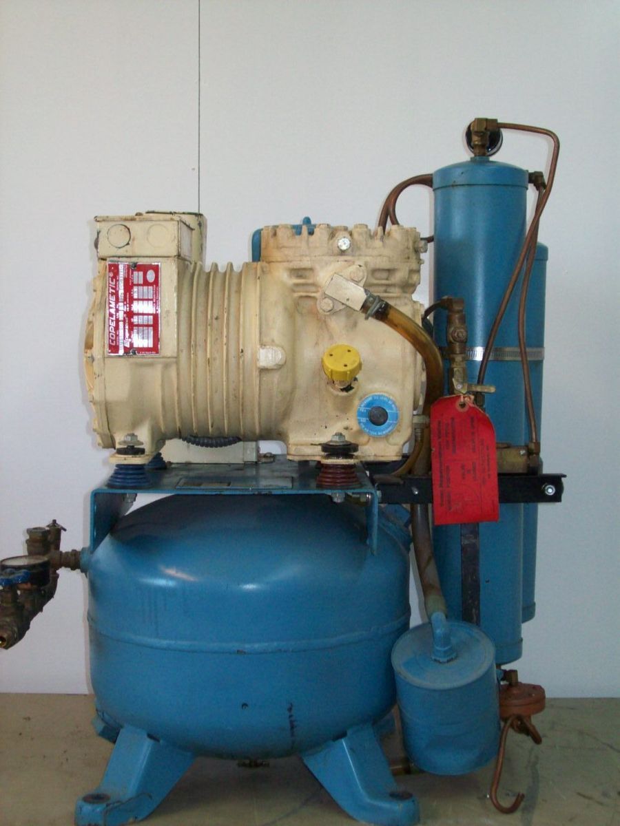 Dental Single Head Oil Type Compressor w Air Dryer