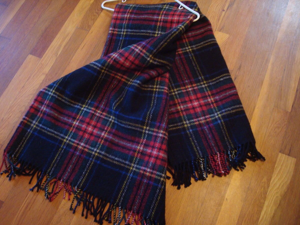 HIGHLAND HOME INDUSTRIES ALL WOOL BLANKET THROW MADE SCOTLAND 60 BY 55