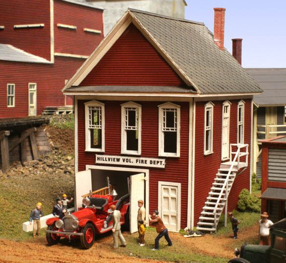 American Model Builders LaserKit Hillview Volenteer Fire Dept N Scale